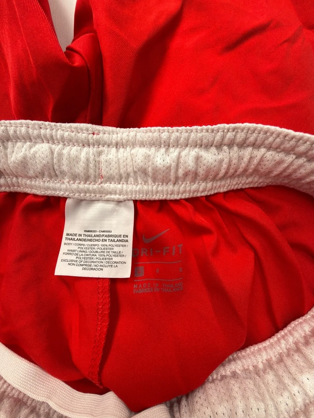 Nike Running Red Basketball Shorts Dri-Fit Sport - Boys L